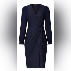 Rebecca Taylor Navy Cross Hatch Dress-Size 10